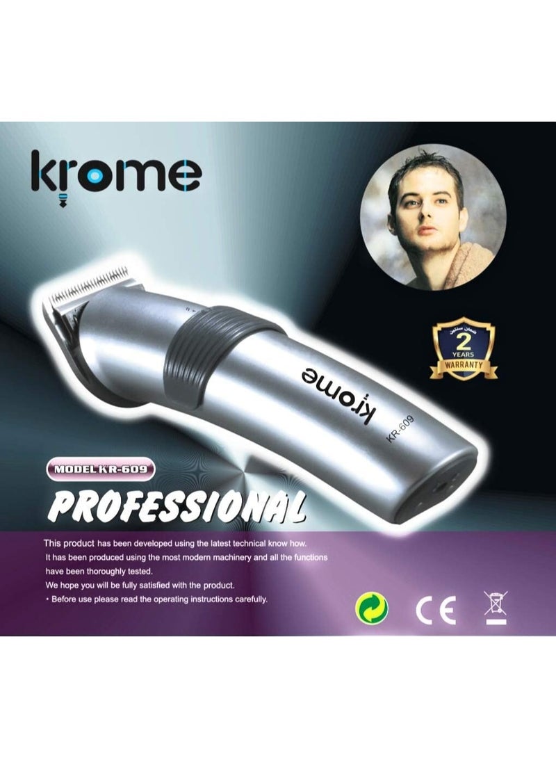 كروم ماكينة قص الشعر للرجال KR-609 - Image 1