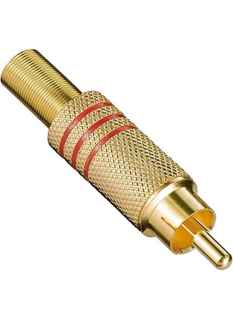 PM-26484 Tos Rca Plug Metal Gold Male Connector Rca Socket Plug