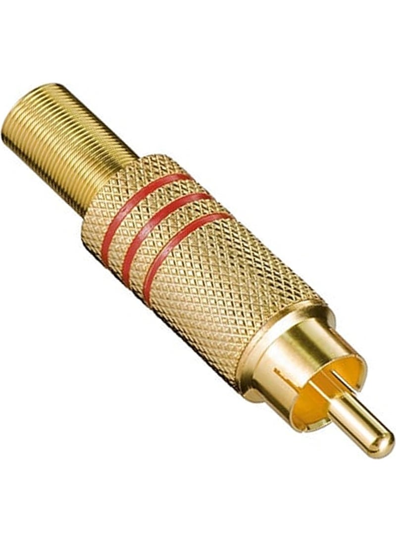 PM-26484 Tos Rca Plug Metal Gold Male Connector Rca Socket Plug