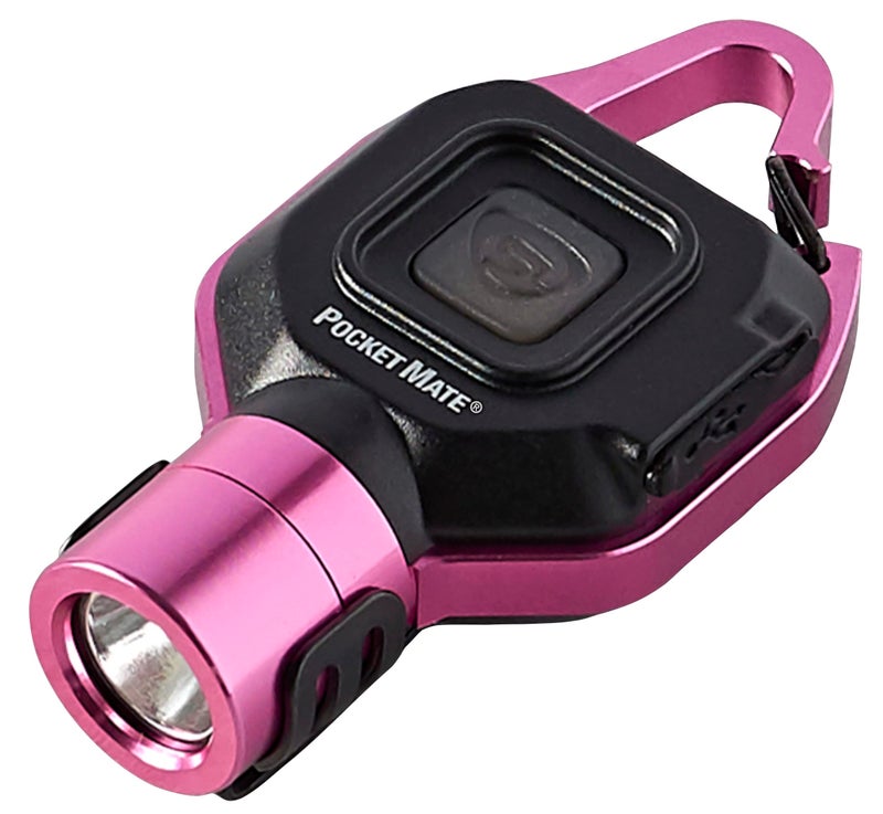 Streamlight 73303 Pocket Mate 325-Lumen Pocket Keychain/Clip-on USB Rechargeable Flashlight, Pink - Image 1