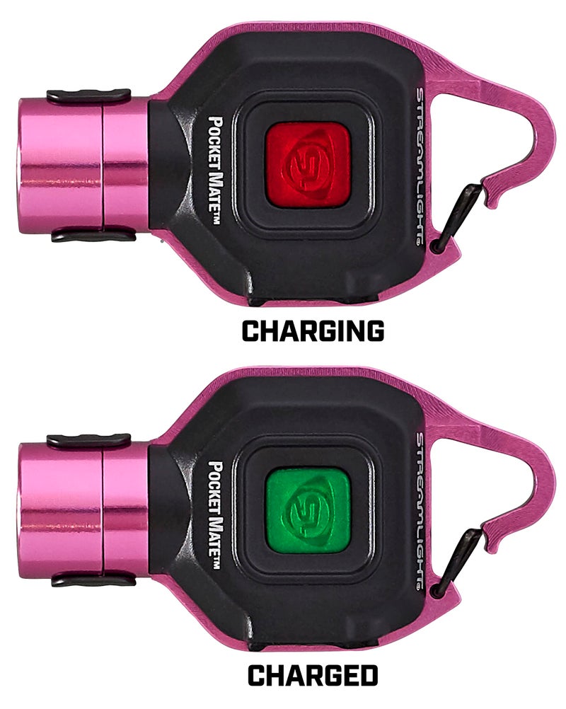 Streamlight 73303 Pocket Mate 325-Lumen Pocket Keychain/Clip-on USB Rechargeable Flashlight, Pink - Image 5