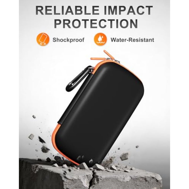 حقيبة حمل صلبة لجهاز SanDisk Extreme Portable SSD V3/V2، Extreme Pro Portable SSD، 500GB 1TB 2TB 4TB 8TB USB-C محرك الأقراص الصلبة، حقيبة سفر EVA مقاومة للصدمات مع فتحتين لبطاقة SD - تناسب SanDisk Extreme Pro Portable SSD، 500GB 1TB 2TB 4TB 8TB USB-C، حقيبة سفر مقاومة للصدمات EVA مع فتحتين لبطاقة SD - Image 3