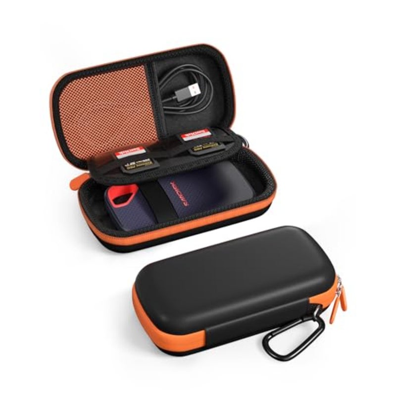 حقيبة حمل صلبة لجهاز SanDisk Extreme Portable SSD V3/V2، Extreme Pro Portable SSD، 500GB 1TB 2TB 4TB 8TB USB-C محرك الأقراص الصلبة، حقيبة سفر EVA مقاومة للصدمات مع فتحتين لبطاقة SD - تناسب SanDisk Extreme Pro Portable SSD، 500GB 1TB 2TB 4TB 8TB USB-C، حقيبة سفر مقاومة للصدمات EVA مع فتحتين لبطاقة SD - Image 1