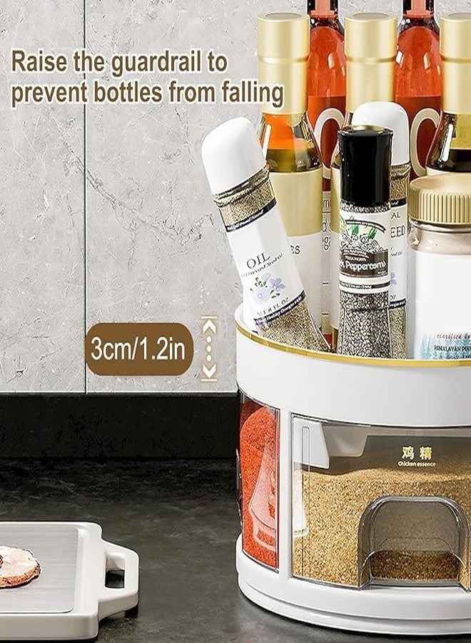 KRLZ Spice Spinner - Rotating Table Spice Cabinet - Rotating Table Holder for Organization and Storage, Bathroom, Countertop Dressing Table, 360 Rotating Spice Rack - Image 2