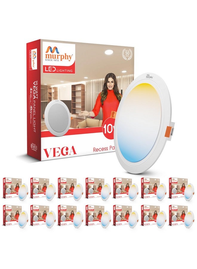 Murphy 10W Vega 3-In-1 Round Led Panel Ceiling Color Changing Light (Cool White/Warm White/Natural White, Pack Of 15)(Others) - Image 1