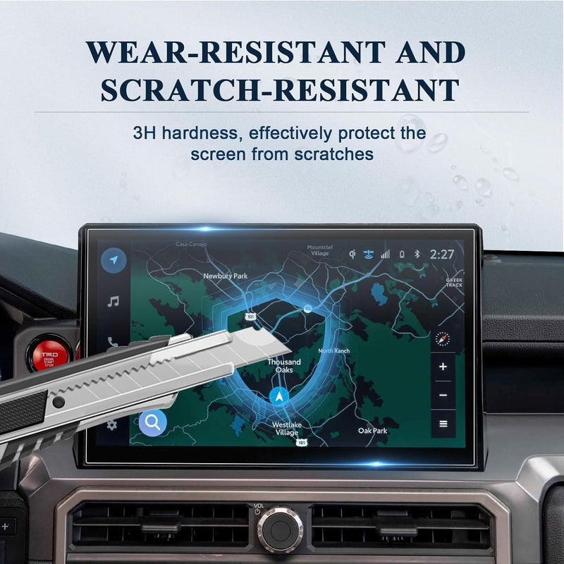 BIBIBO 2Pcs for 2024 2025 2026 Toyota Tacoma Screen Protector 2024-2025 2026 Toyota Tacoma Limited 14 inch PET Nano Film Anti Glare Anti Glare Scratch Ultra-Clear - Image 4