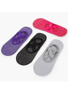 Generic Yoga Socks for Women Non Slip Straps Athletic Sock Pair Socks Women Ballet Workout  - Image 3