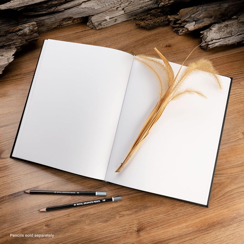 Pentalic 8.5" x 11" Hardbound Sketchbook with 110 Sheets - Black - Image 3