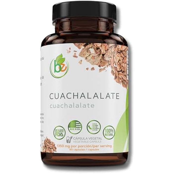 B-Experts Cuachalalate Capsules Forte – 90 Vegetable Capsules (1350 mg per Serving) – Premium Herbal Dietary Supplement – Vegan, Non-GMO, 100% Natural – Digestive Support – Made in USA – by BexpertsUSA - Image 1
