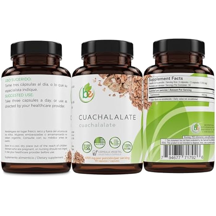 B-Experts Cuachalalate Capsules Forte – 90 Vegetable Capsules (1350 mg per Serving) – Premium Herbal Dietary Supplement – Vegan, Non-GMO, 100% Natural – Digestive Support – Made in USA – by BexpertsUSA - Image 5