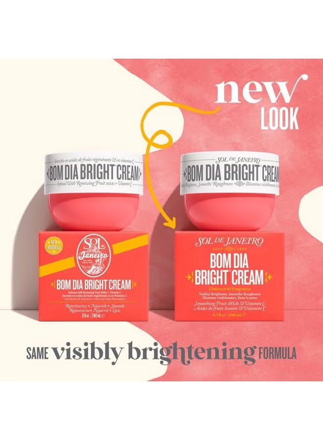 Sol de Janeiro Bom Dia AHA Body Cream 240mL – Visibly Brightening & Smoothing with Vitamin C, AHAs, and Cheirosa ’40 Fragrance - Image 2