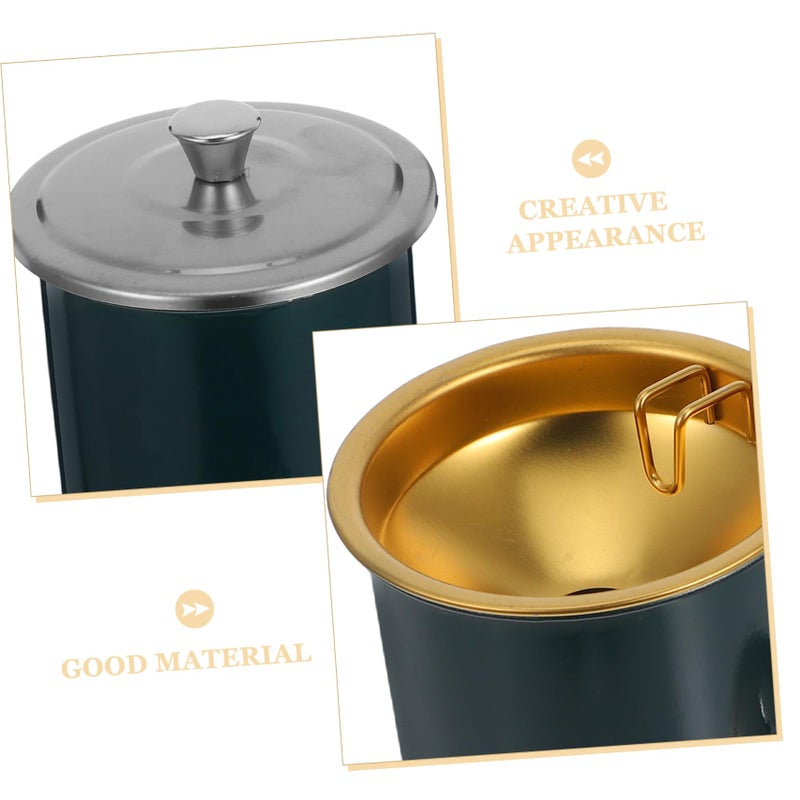 Stainless Steel Covered Fly Ashtray Portable Indoor Outdoor Ash Box for Smokers - Image 4