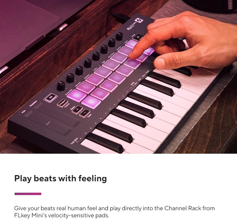 Novation FL Key Mini: 25-key Touch-sensitive Keyboard Controller, USB, Velocity Sensitive Keys, FL Studio Compatible - Image 2