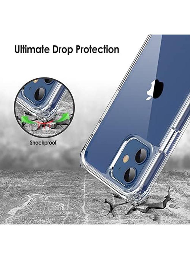 جي تيك جراب لهاتف iPhone 12 12 Pro مقاس 6.1 بوصة مع قطعتين من واقي الشاشة الزجاجي المقوى 360 غطاء حماية كامل للجسم مقاوم للصدمات وظهر شفاف - Image 4