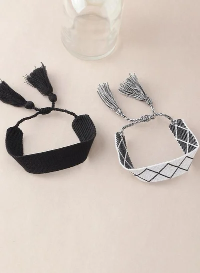 تايك تو طقم أساور نسج قطعتين