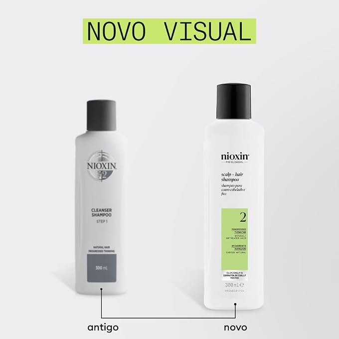 Nioxin System 2 Scalp + Hair Shampoo Hair Thickening Shampoo For Natural Hair with Progressed Thinning with Biotin & Niacinamide (300ml) - Image 2