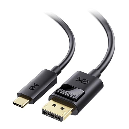 Cable Matters كابل ماذرز أحادي الاتجاه USB C إلى DisplayPort 1.4 - 3.3 قدم، يدعم 8K@60Hz / 4K@240Hz، كابل Thunderbolt 4 إلى DisplayPort، Display Port إلى USB C، أسود - غير مخصص لشاشات USB-C المحمولة - Image 1