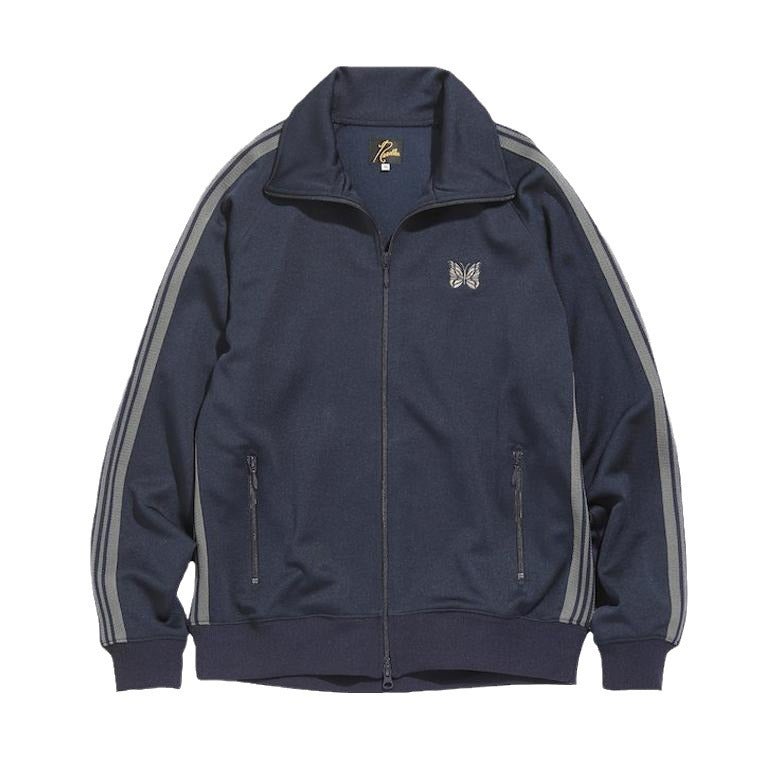 Needles Creates Embroidered Butterfly Zipper Sports Side Stripesd Jacket Casual Stand Collar Jacket For Men And Women - Image 5