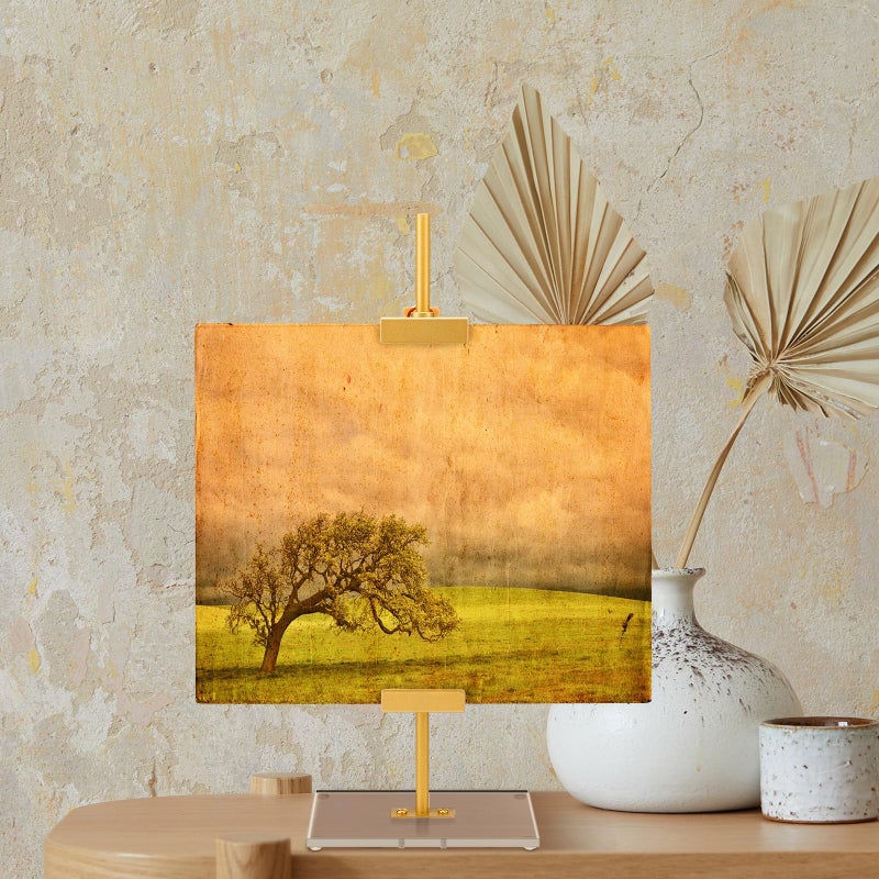 RattanView Adjustable Tabletop Easel Stand for Picture Frame up to 16.5" H Metal Gold Floating Picture Frame Stand Table Easels for Display for Signs Photos Art - Image 4