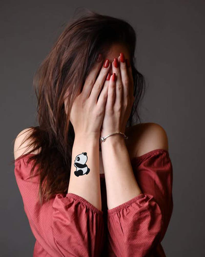 Comet Busters Cute Temporary Body Tattoo Panda Sticker (BT083) - Image 4