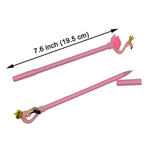 Maydahui 12 PCS Flamingo Gel Pen Cute Cartoon Animal Pens Pretty Crown Design Black Ink for Party Favors Office School Student Supplies - Image 2