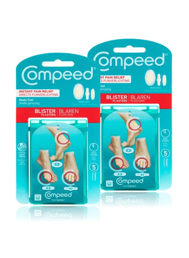 Compeed Advance Blister Cushion Bandage For Foot, Toe, Finger Rubbing Protection, Breathable Foot Protector Hydrocolloid Bandage, 10 Pc Mix Pack - Image 1