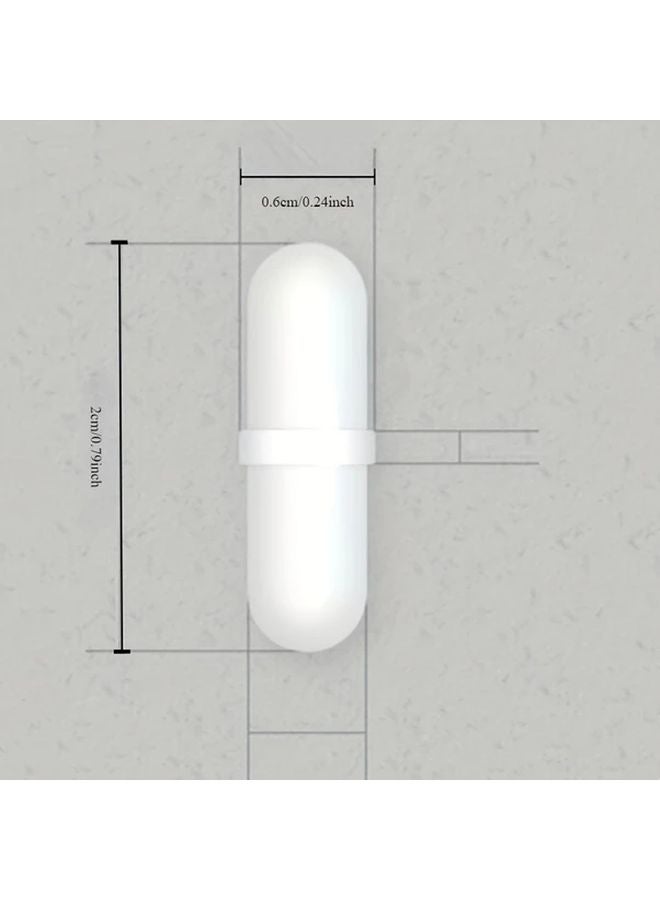 White High Temp Magnetic Stir Bars 5pcs Capsule Shaped Lab Coffee Stirrers - Image 3
