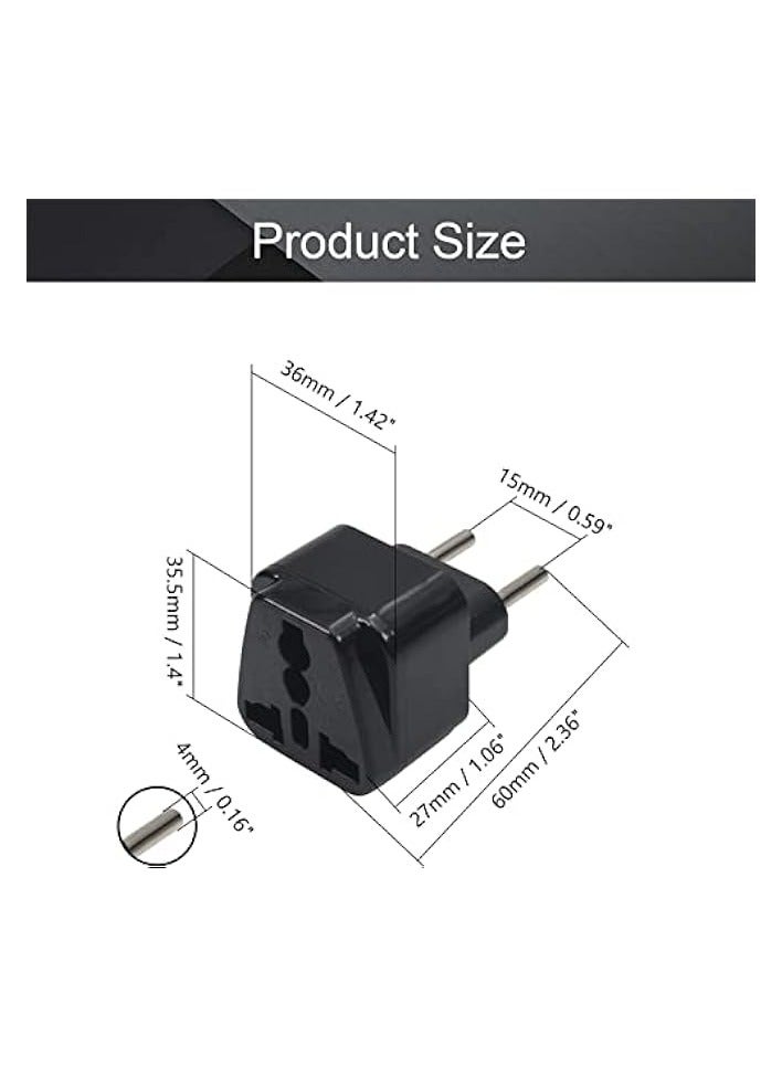 erorex Asia Plug to European Plug Adapter | Travel Plug Adapter  - Image 4