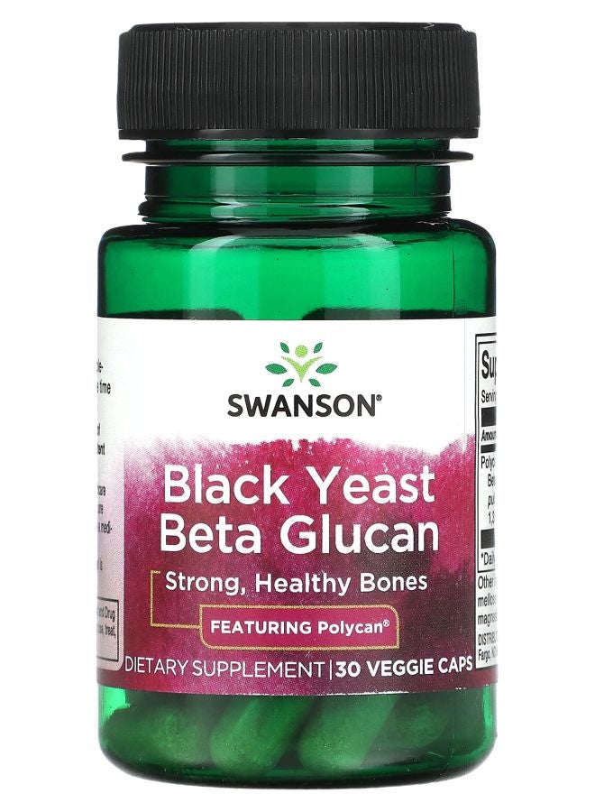 SWANSON Black Yeast Beta Glucan 30 Veggie Caps