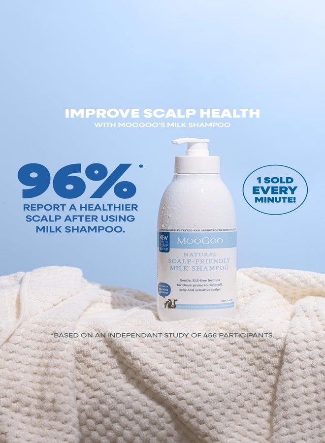 MooGoo Milk Shampoo – For Itchy, Dry, Eczema, Psoriasis & Dandruff Prone Scalps – SLS, Silicone, Sulfate & Paraben Free - Natural & Gentle Formula – 500ml / 16.9 fl.oz. - Image 2