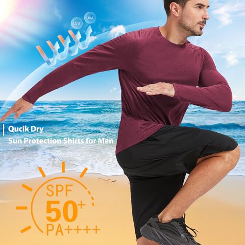 MLYENX 7 Pack Long Sleeve Shirts for Men UPF 50+ UV Sun Protection Quick Dry Moisture Wicking Workout Tee Shirts L - Image 2