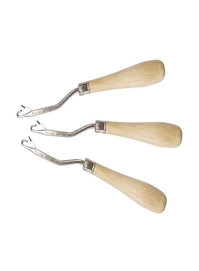 HSYMQ Latch Hook Tools, 3Pack Wooden Bent Latch Hooks - Image 2