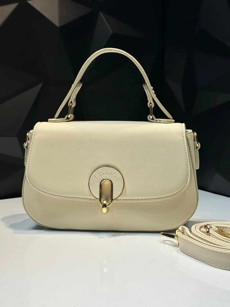 ليفيدور Special Color Combination Faux Leather Women's Shoulder and Shoulder Bag Designed as a Handbag 930164.KRM
