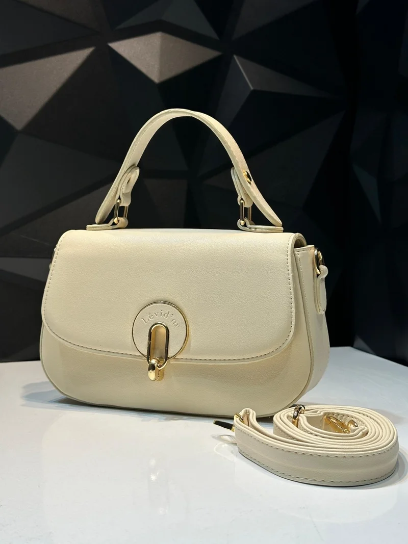 ليفيدور Special Color Combination Faux Leather Women's Shoulder and Shoulder Bag Designed as a Handbag 930164.KRM