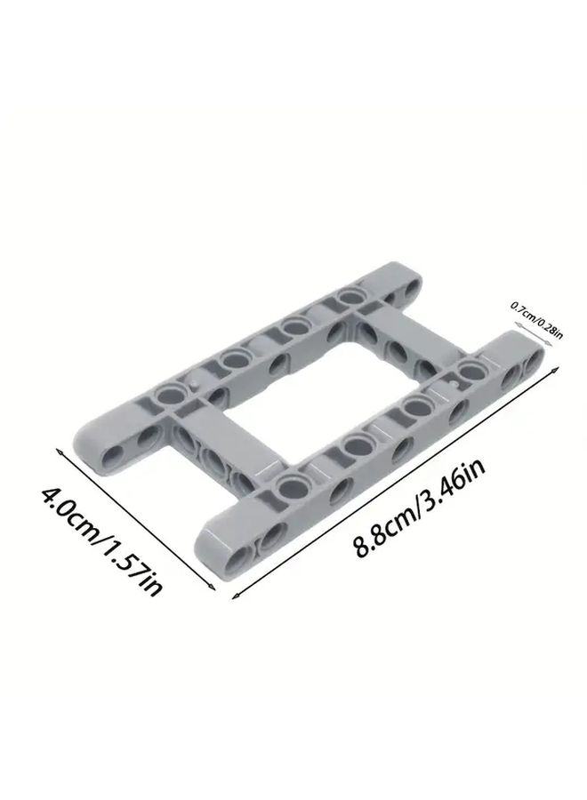 6 Piece Square Beam Arm Ring 5x7 Gray With Hole Frame Connecting Rod DIY Mechanical Building Block Spare Parts - Image 2