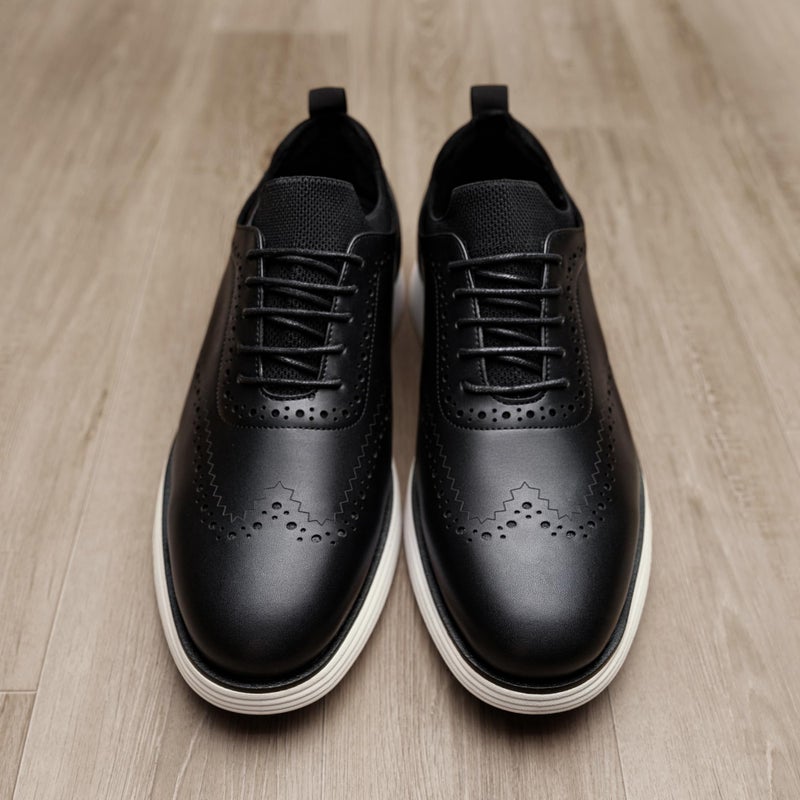 Bruno Marc Men's MaxFlex Dress Sneakers Oxfords Casual Wingtip Brogue Shoes,Size 11,Black,SBOX2326M - Image 3