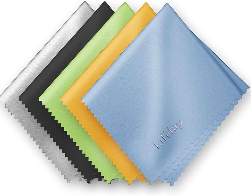 LifHap Extra Large Microfiber Cleaning Cloths(12"x 12") for Eyeglasses,Sensitive Optics, Electronic Screens, Cell Phones,Lens,Glasses, Camera Lenses| Eyeglass Cleaner Cloths Wipes for All Delicate Surface  - Image 1
