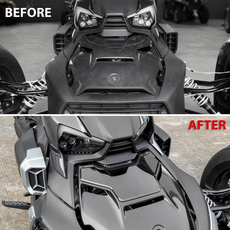 SAUTVS Black Classic Hood Accent Panel for Can-Am Ryker 600 900 & Ryker Rally Edition Accessories (1PC, Replace #219400873) - Image 5