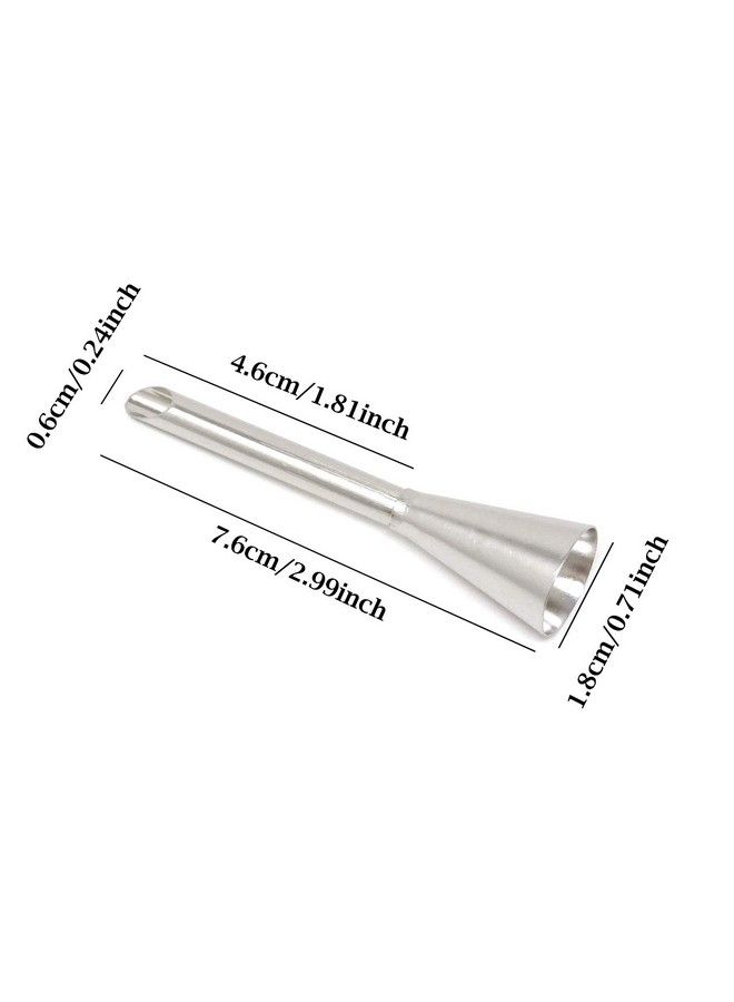 HONBAY 4Pcs Stainless Steel Long Cream Puff Icing Piping Nozzle Tips For Baking - Image 3