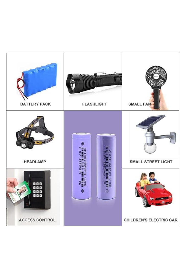 3.7V 3350mAh Lithium Ion Battery Replacement Headlight Battery Power DIY Energy Storage Battery Pack For LED Flashlight Solar Light 4PCS - Image 3