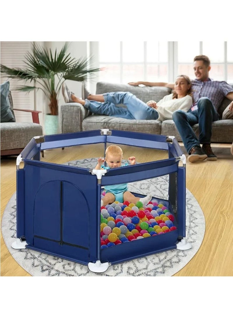 DubaiGallery Baby Home Child Safety Fence, Playpens Foldable Baby Playard Palypen Home Child Safety Fence Playground Children Play Fence Washable 6-Panel and Crawling... - Image 1