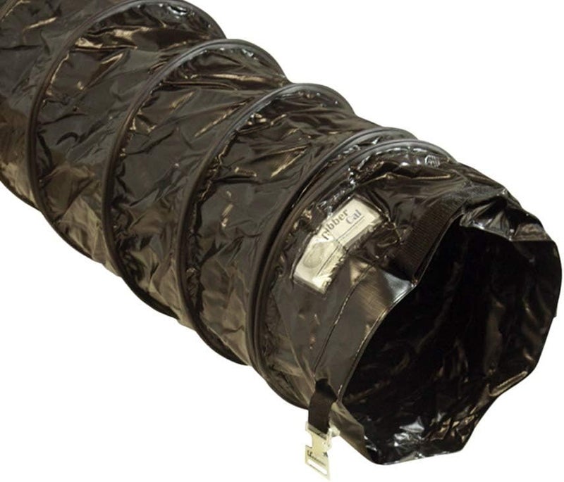 Rubber-Cal "Air Ventilator Black" Ventilation Duct Hose (Fully Stretched) - 4-Inch by 25-Feet - Image 1