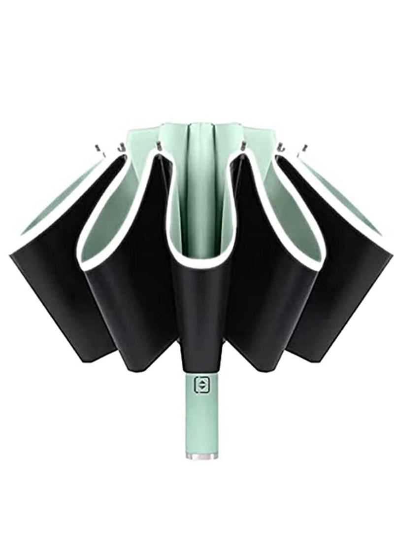 SYOSI UV Umbrella Protection Sun Compact Windproof Reverse for Rain-Automatic Folding Inverted Car Travel Portable for Women and Men Auto Close  - Image 1
