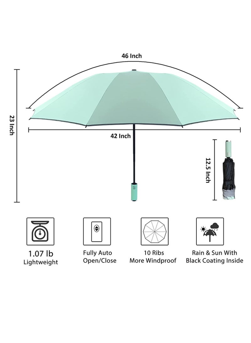 SYOSI UV Umbrella Protection Sun Compact Windproof Reverse for Rain-Automatic Folding Inverted Car Travel Portable for Women and Men Auto Close  - Image 5