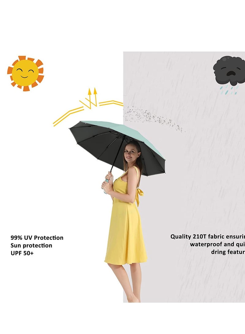 SYOSI UV Umbrella Protection Sun Compact Windproof Reverse for Rain-Automatic Folding Inverted Car Travel Portable for Women and Men Auto Close  - Image 4