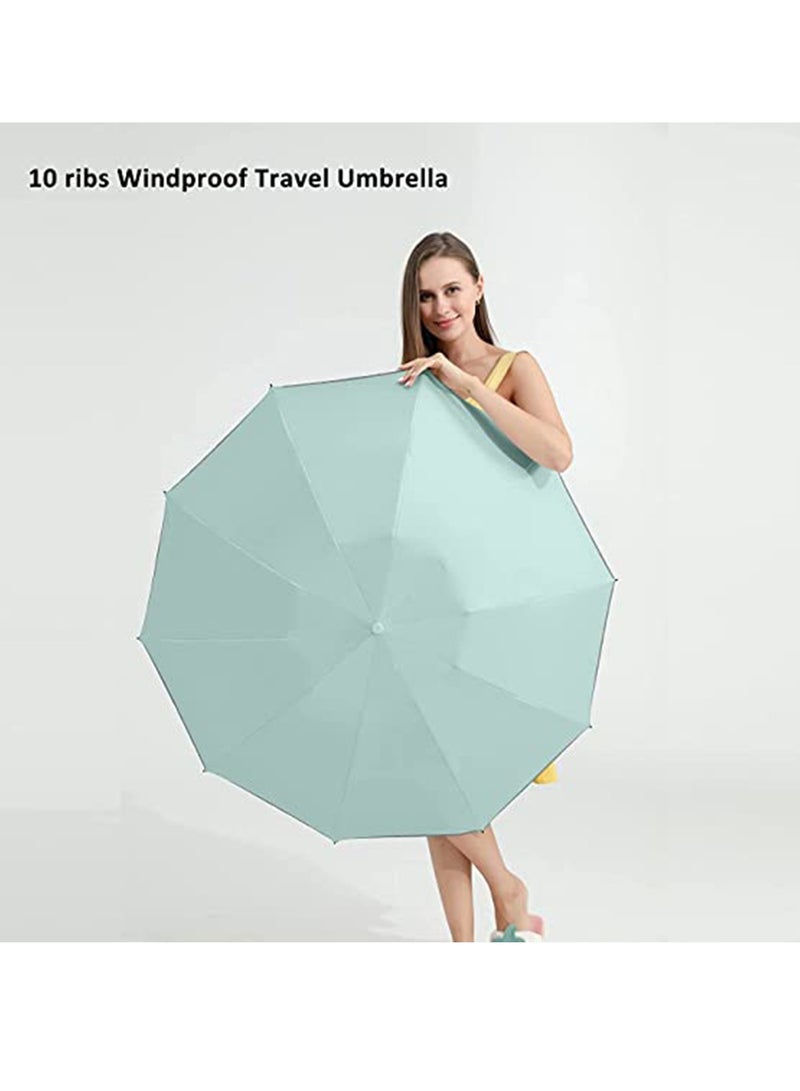 SYOSI UV Umbrella Protection Sun Compact Windproof Reverse for Rain-Automatic Folding Inverted Car Travel Portable for Women and Men Auto Close  - Image 3