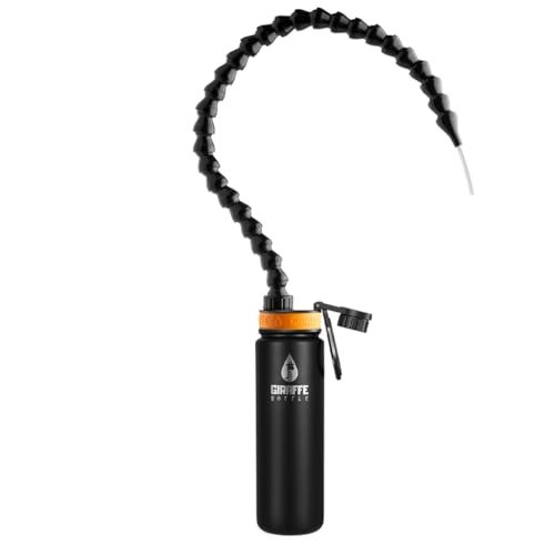 Giraffe Bottle Tower Hands Free Drinking System, Insulated Stainless Steel Bottle (length 25 in / 63 cm) - Image 1
