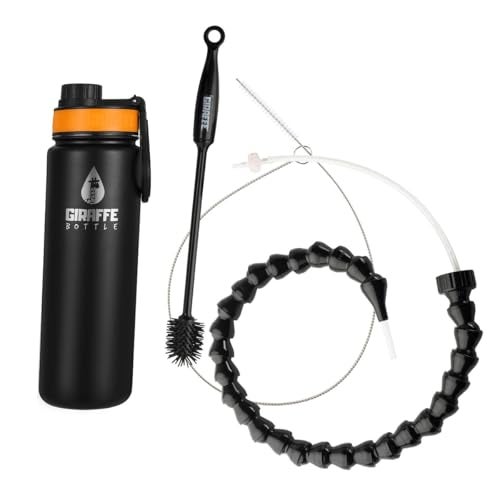 Giraffe Bottle Tower Hands Free Drinking System, Insulated Stainless Steel Bottle (length 25 in / 63 cm) - Image 2