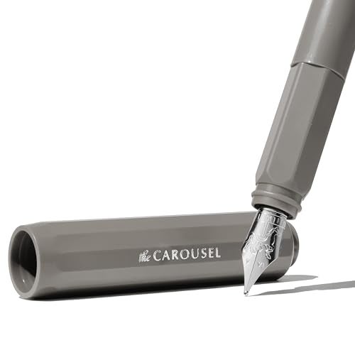 Ferris Wheel Press Carousel Fountain Pen Acrylic blend body Airsealed click locking cap Granite GuardiansGrey Medium Nib - Image 3