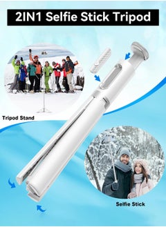 LEOKOR 152CM Cell Phone Selfie Stick Tripod,Smartphone Tripod Stand All-in-1 with Wireless Remote,Portable,Lightweight,Tall Extendable Phone Tripod,for Tiktok Vlog Youtuber Live Video Record White  - Image 3
